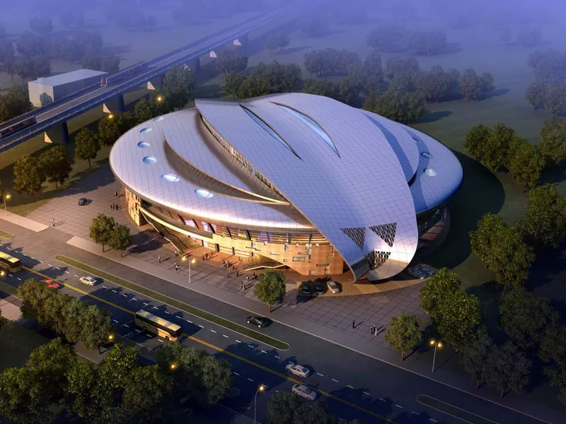 Prefab -Stadionkonstruktion mit Stahlkonstruktion